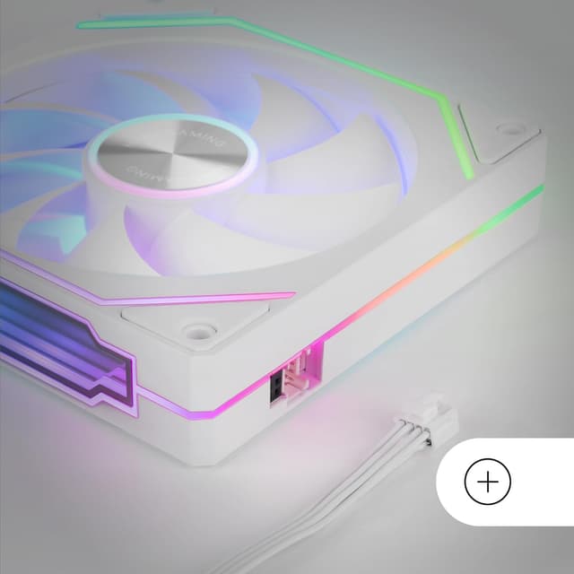 Detalle 2 de Mars Gaming MF-LINKFINITYKIT2 kit 3 ventole modulari PWM 12 cm ARGB Infinity Mirror con connessione magnetica