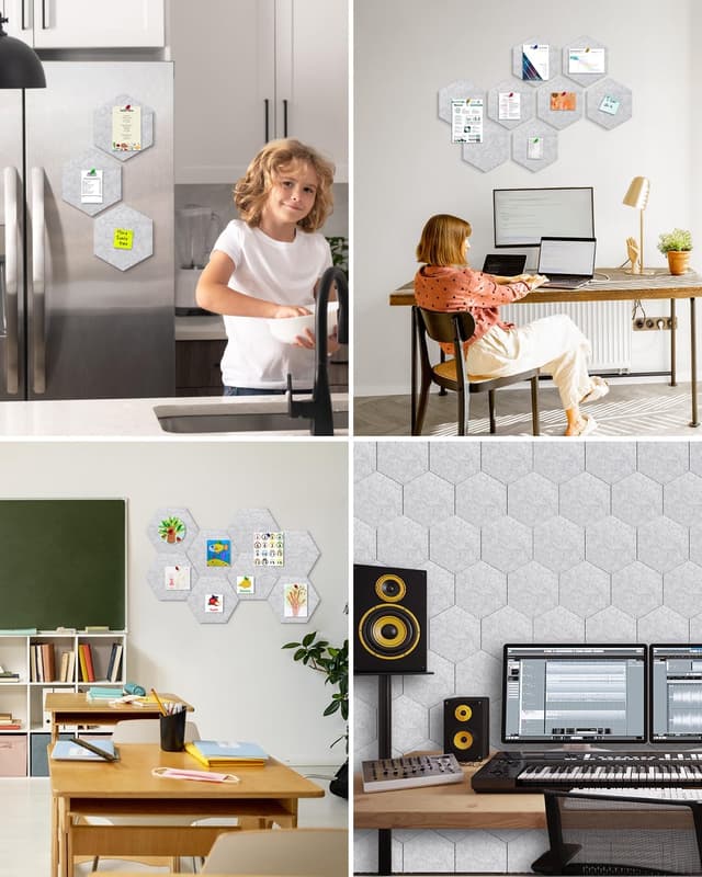 Detalle 1 de Filz Pinnwand mit 8 Teilen für Kids 190x220mm