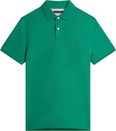 Detalle de Tommy Hilfiger Adaptive polo de manga corta para hombre Regular Fit con botones, verde Nouveau Green (XXL)