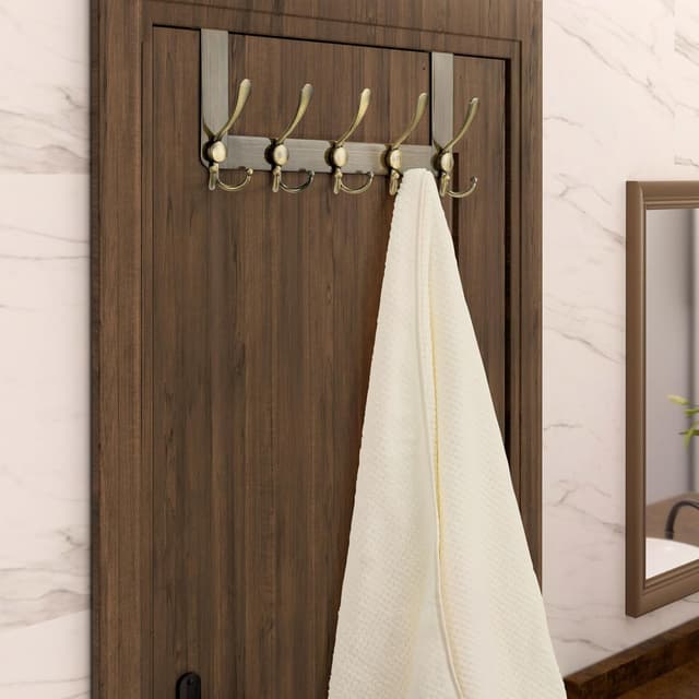 Thumbnail 4 de HONSKY Over Door Hook Rustic 5 Hooks