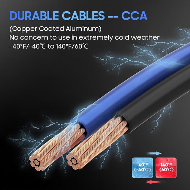 Thumbnail 2 de 0AWG x 30Ft Heavy Duty Jumper Cables 1000A