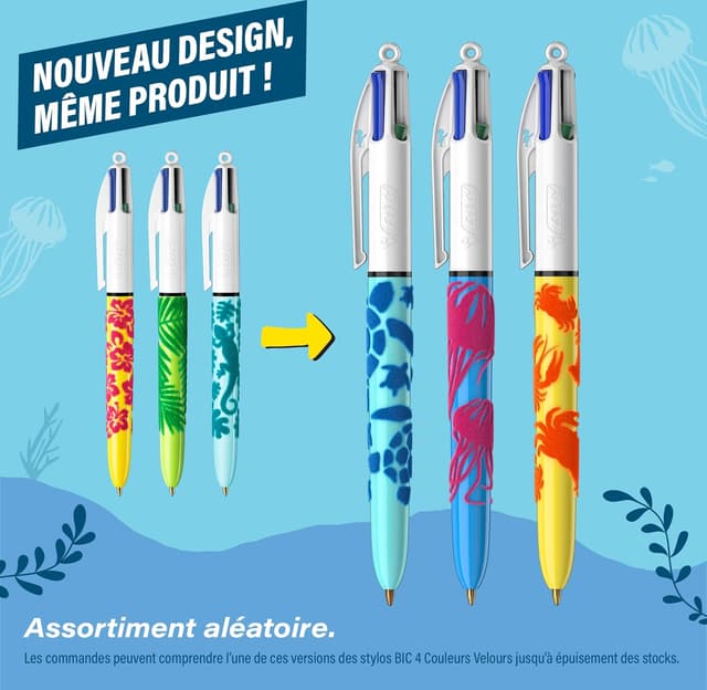 Detalle 2 de Bic Velour 3 bolígrafos edición especial 1.0 mm