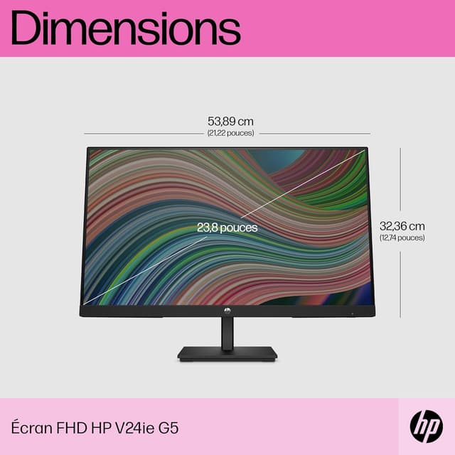 Thumbnail 5 de HP V24ie G5 écran PC 23.8" Full HD