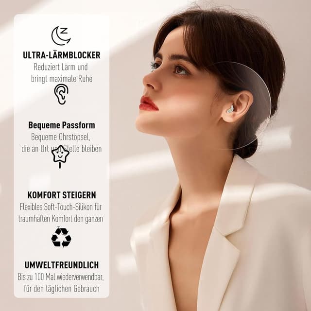 Thumbnail 2 de Naiicute Ohrstöpsel zum Schlafen 31 dB