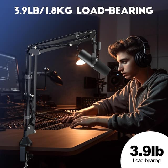 Detalle 1 de Aokeo AK-35 Mikrofonarm für Blue Yeti, Snowball, QuadCast & Elgato Wave