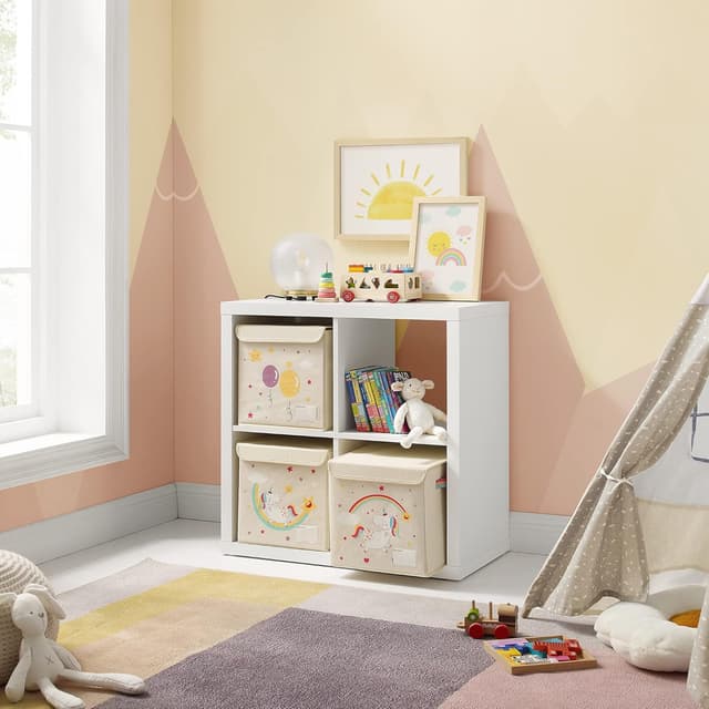 Thumbnail 2 de SONGMICS 3 Cajas Unicornio Beige RFB710W03