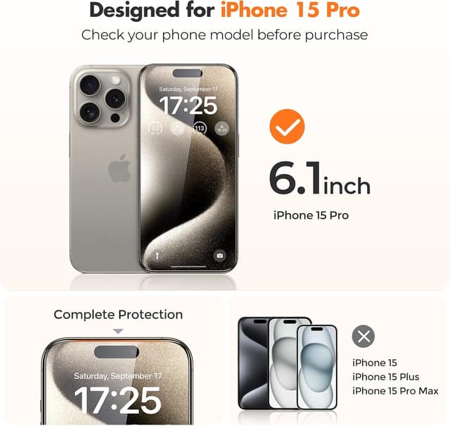 Detalle 2 de UNBREAKcable Screen Protector for iPhone 15 Pro