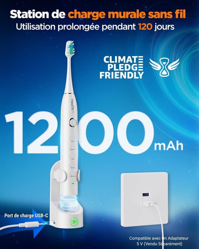 Thumbnail 4 de YTEATH PRO Brosse à dents sonique 50 000 🪥