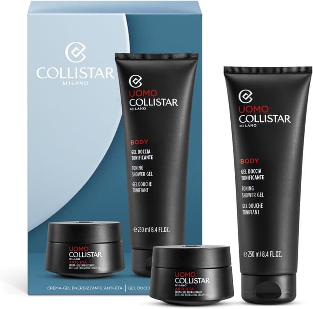 Detalle de Collistar Confezione regalo uomo Linea Uomo Crema-Gel Energizzante Anti-Età 50 ml + gel doccia tonificante 250 ml