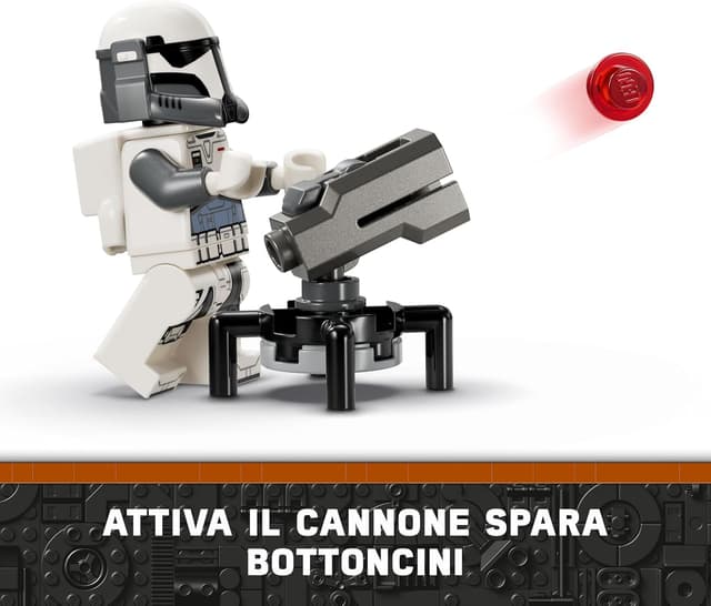 Detalle de LEGO Star Wars 75373 Battle Pack Agguato su Mandalore (The Mandalorian) con 4 minifigure e grotta da costruire
