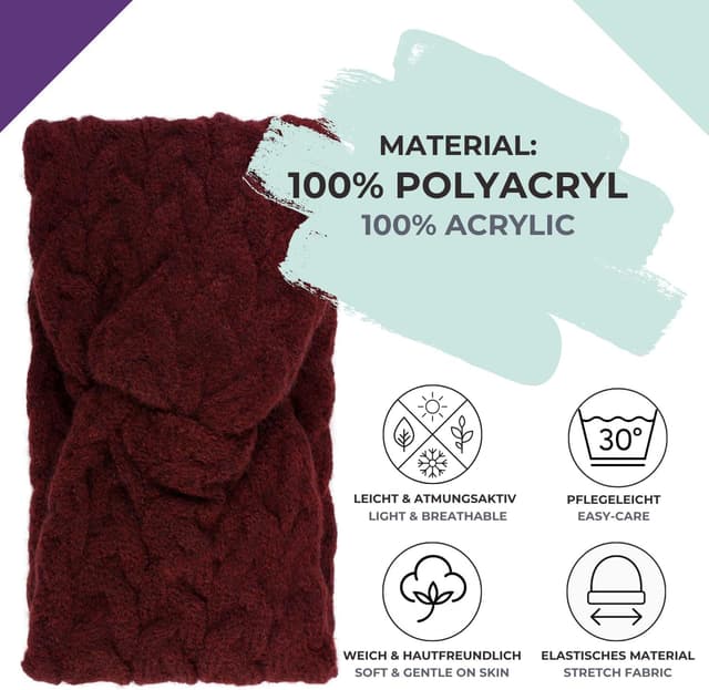 Thumbnail 3 de styleBREAKER Fascia per la fronte beige 19 cm