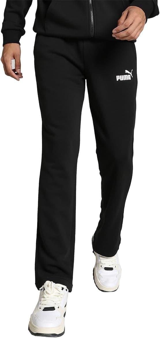 Detalle de PUMA ESS Logo Pants TR OP SRL : sweatpants homme à coupe droite, en fibres recyclées