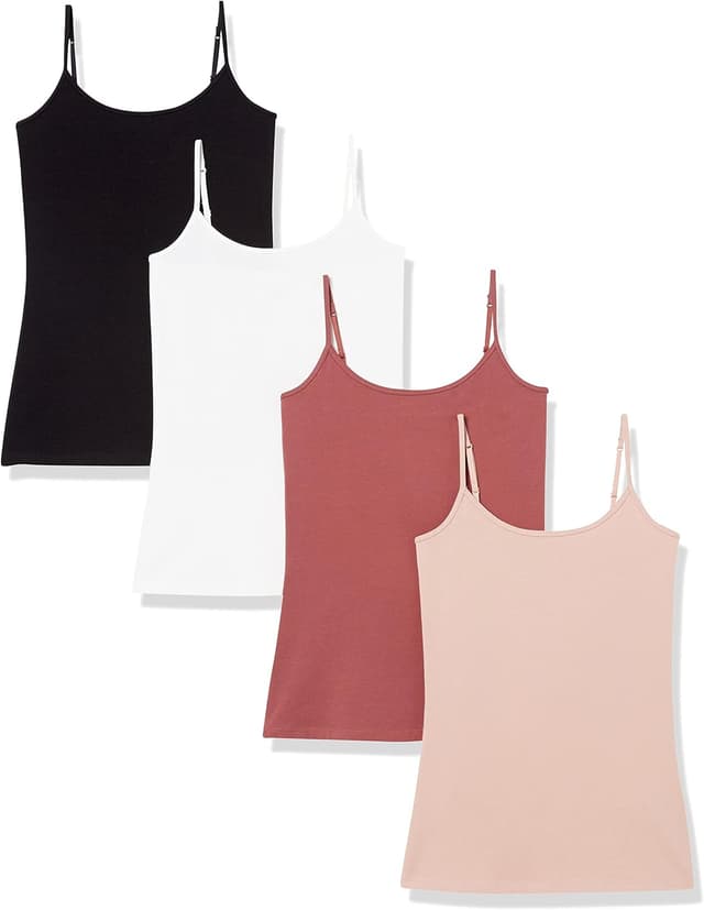 Detalle de Amazon Essentials Slim-Fit Camisole 4-Pack