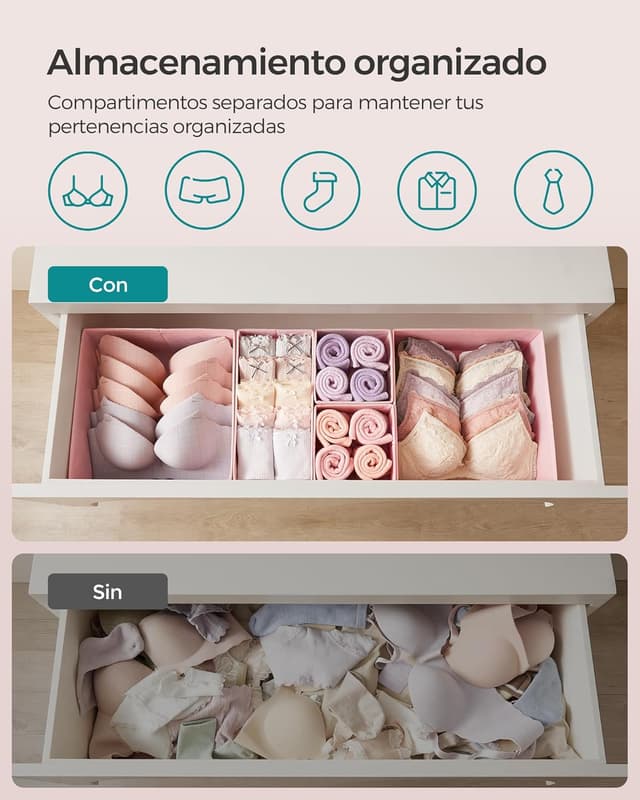 Thumbnail 2 de SONGMICS RDZ06PK - Separadores de Cajones Plegables