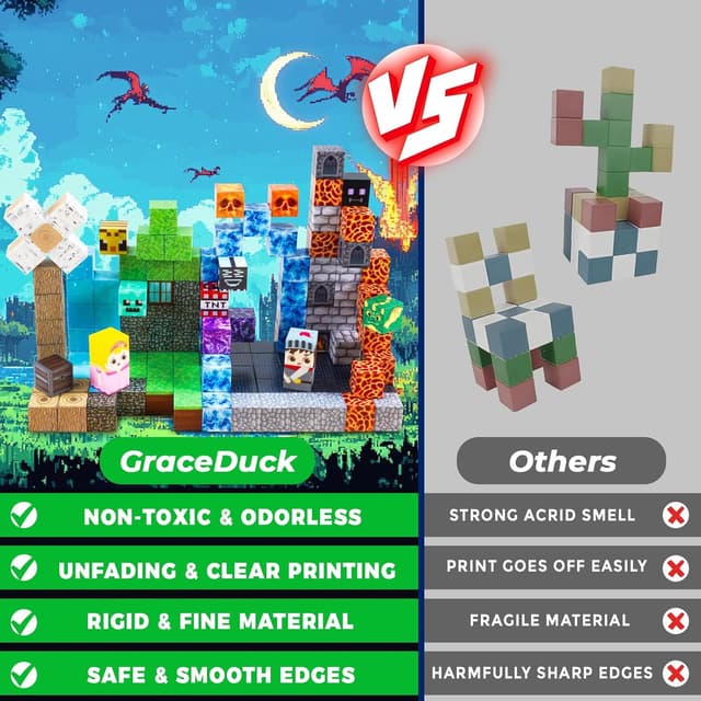 Detalle 2 de GraceDuck Magnetic Blocks 150 piece