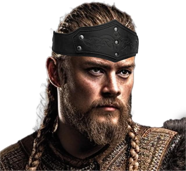 Detalle 2 de HiiFeuer Medieval Embossed Faux Leather Headpiece