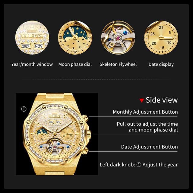 Thumbnail 5 de OLEVS 44mm Starry Sky Automatic Watch