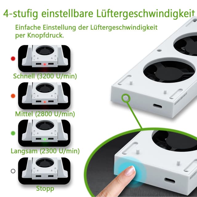 Detalle 2 de Mcbazel Kühlungslüfter Ständer für Xbox Series S