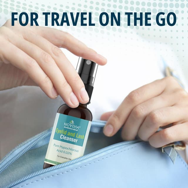 Detalle 2 de NOVEHA Eyelid Cleanser Hypochlorous Acid Eyelid Spray (1oz, 3-Pack) for Stye & Dry Eye Relief