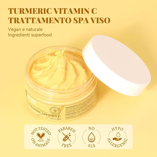 Thumbnail 6 de ANAiRUi Maschera all’argilla con Vitamina C e Curcuma per acne e macchie scure, 120 g