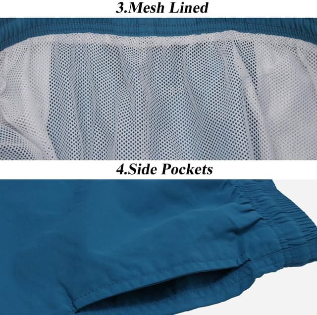 Detalle de donhobo Men’s swim trunks board shorts with quick-dry and mesh lining