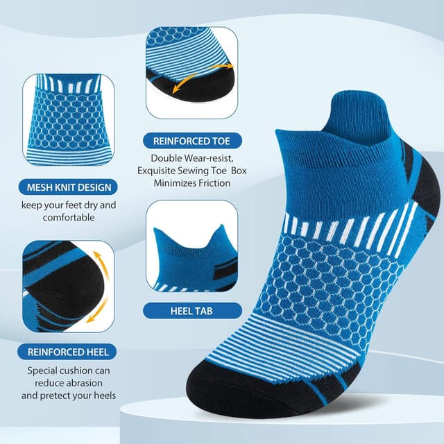 Thumbnail 6 de Niofind Mens Trainer Socks Cotton 6 Pairs