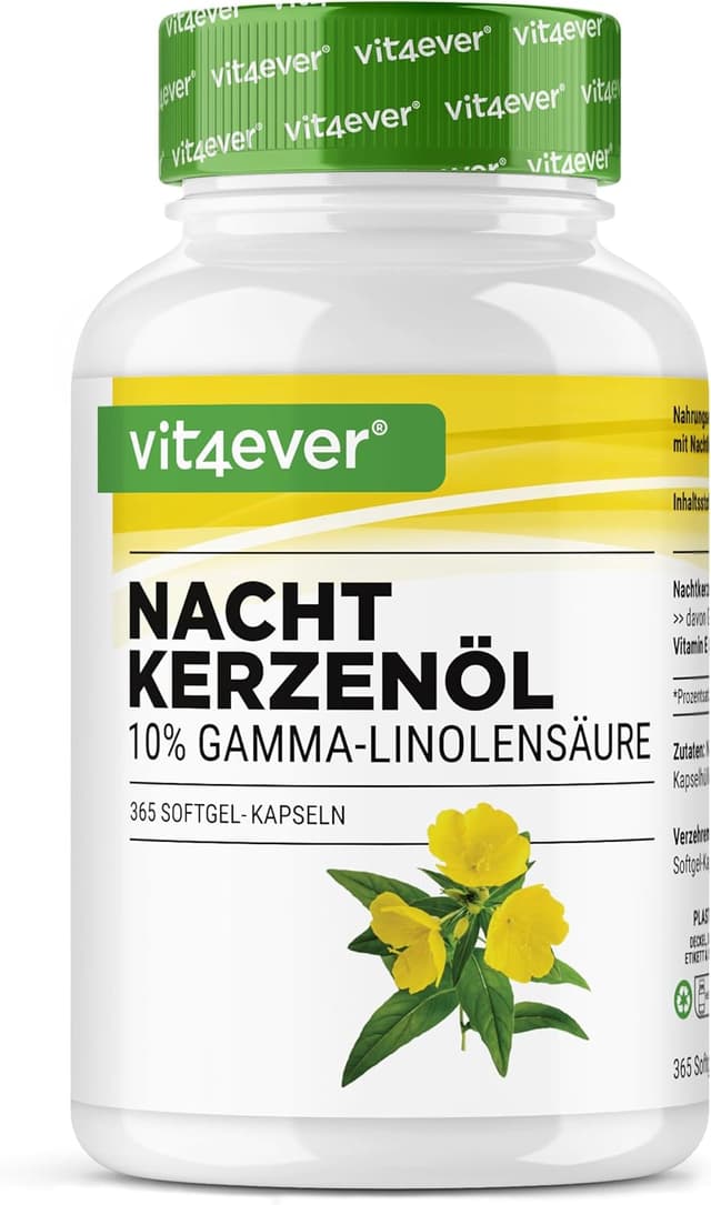Detalle de Nachtkerzenöl 365 Kapseln Hochdosiert 2000 mg