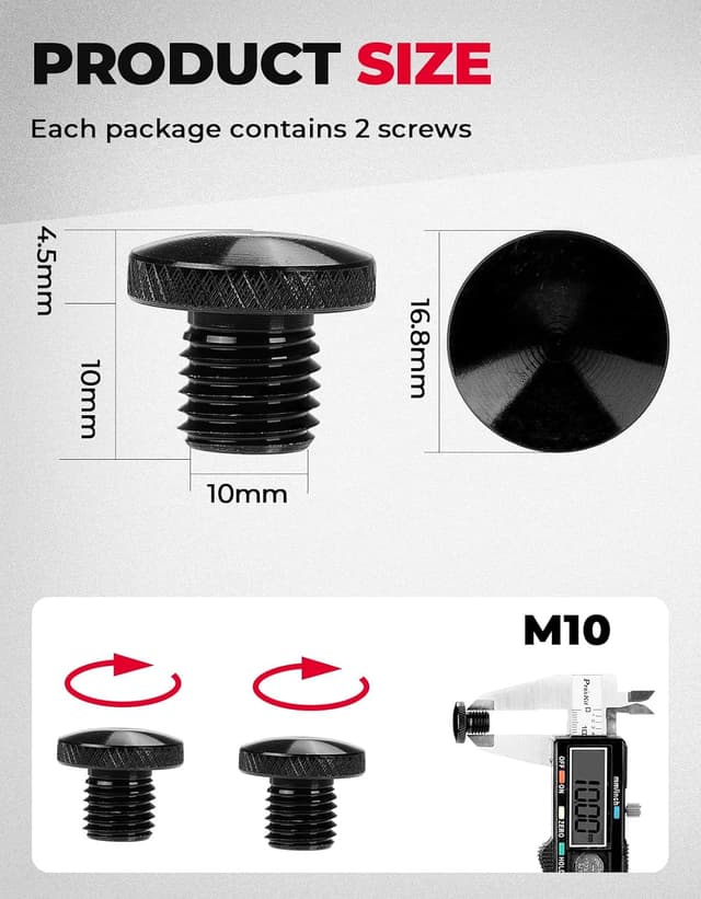 Thumbnail 3 de KEMIMOTO M10 Tornillo tapa espejo 2 piezas 🛵