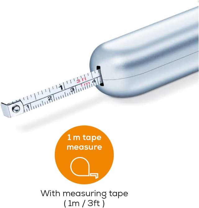 Detalle de Beurer LS06 - Báscula para Maletas 40kg ✈️ Viajes Plata/Blanco