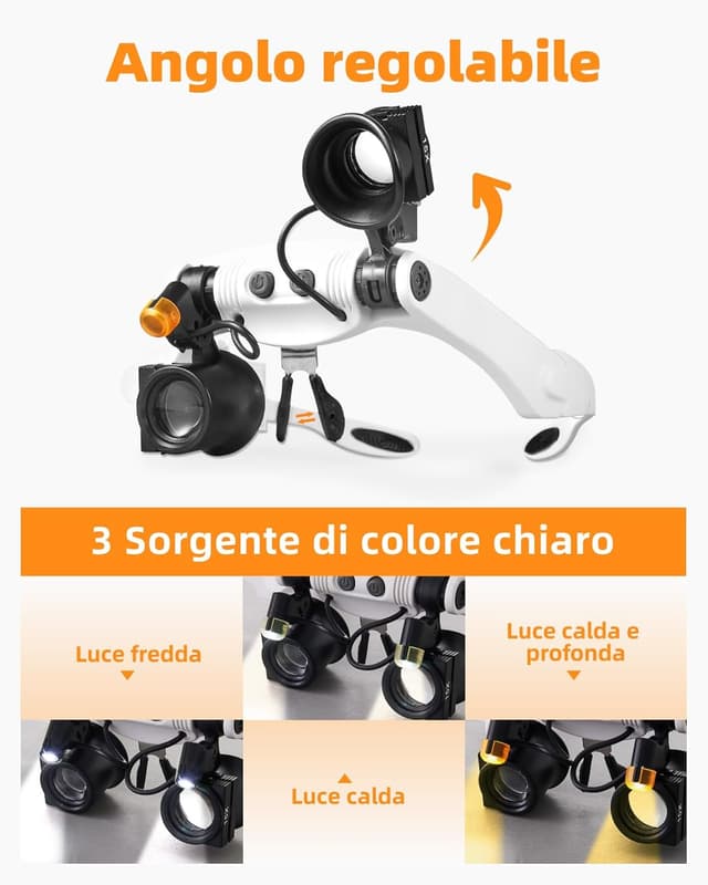 Detalle de Anpro occhiali ingrandimento professionali con lenti LED e fino a 25X