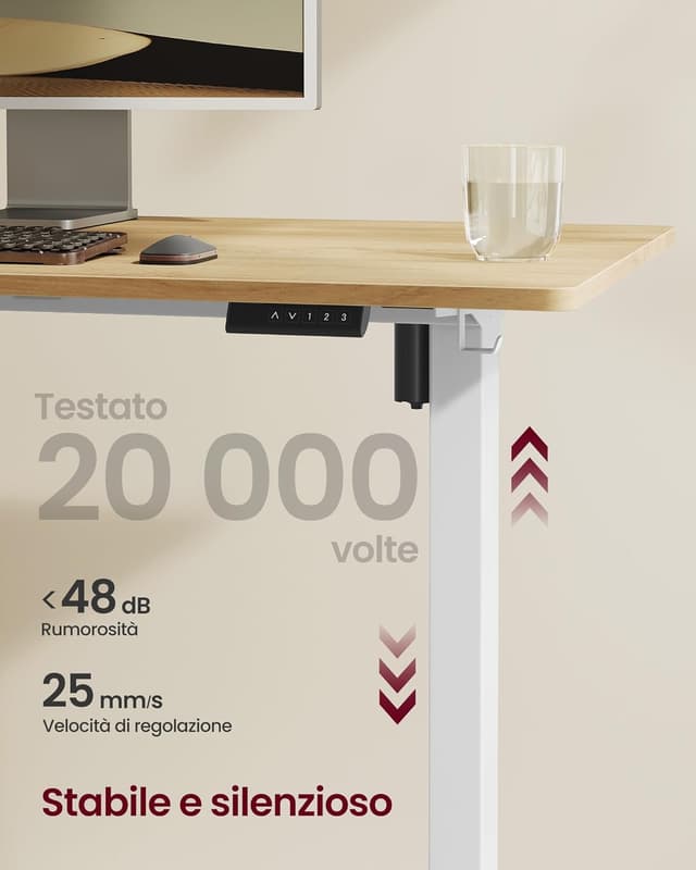 Thumbnail 4 de VASAGLE LSD021W01V2 Scrivania regolabile elettrica 72–120 cm