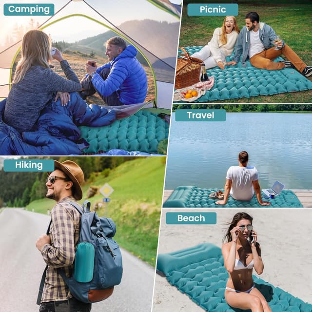 Detalle 1 de Satisure Camping Isomatte wasserdicht mit 50 Sekunden Pumpe