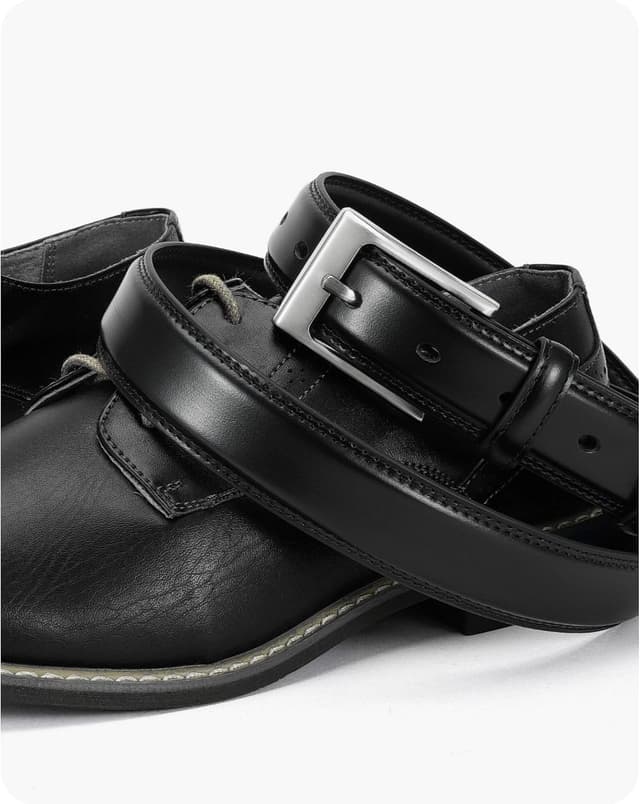 Detalle de CHAOREN Genuine Leather Men’s Dress Belt (1 1/8") with Extra Retaining Ring