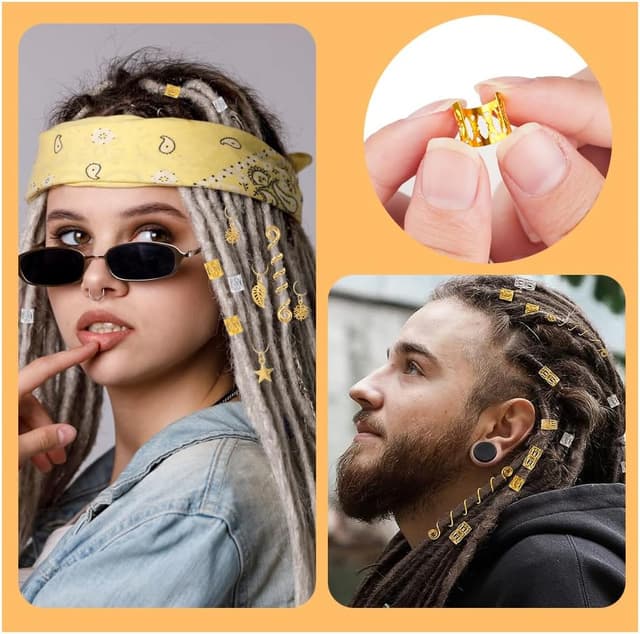 Thumbnail 5 de ACWOO Dreadlock Perline Clip a Spirale 53 pezzi