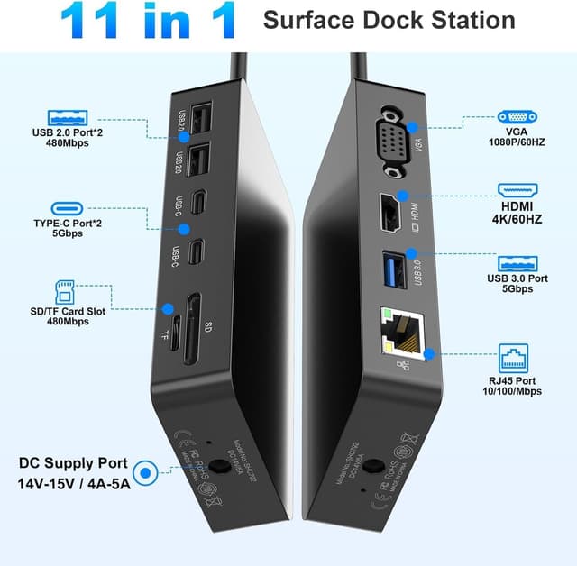 Thumbnail 1 de Station d’accueil Surface 11 en 1 72 W