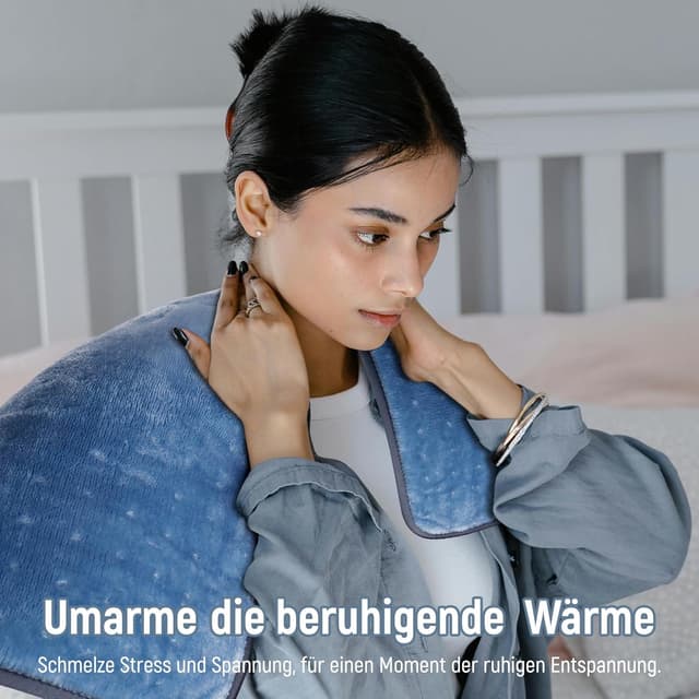 Detalle de Elektrisches Heizkissen mit Schnellheiztechnologie, 6 Stufen und automatischer Abschaltung