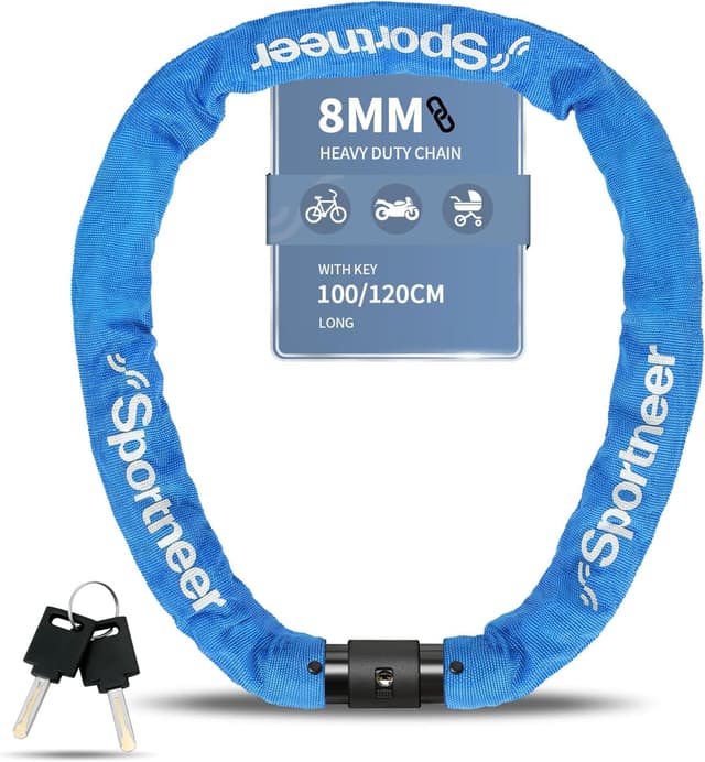 Detalle de Sportneer lucchetto a catena 8 mm per bici