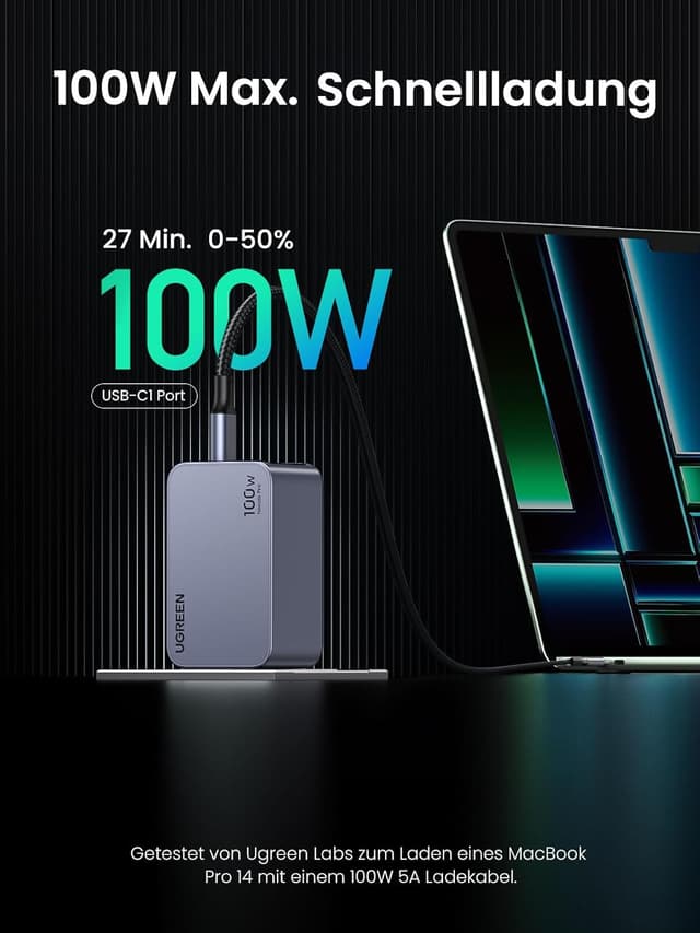 Detalle 2 de UGREEN Nexode Pro 100W Ladegerät Schnellladegerät