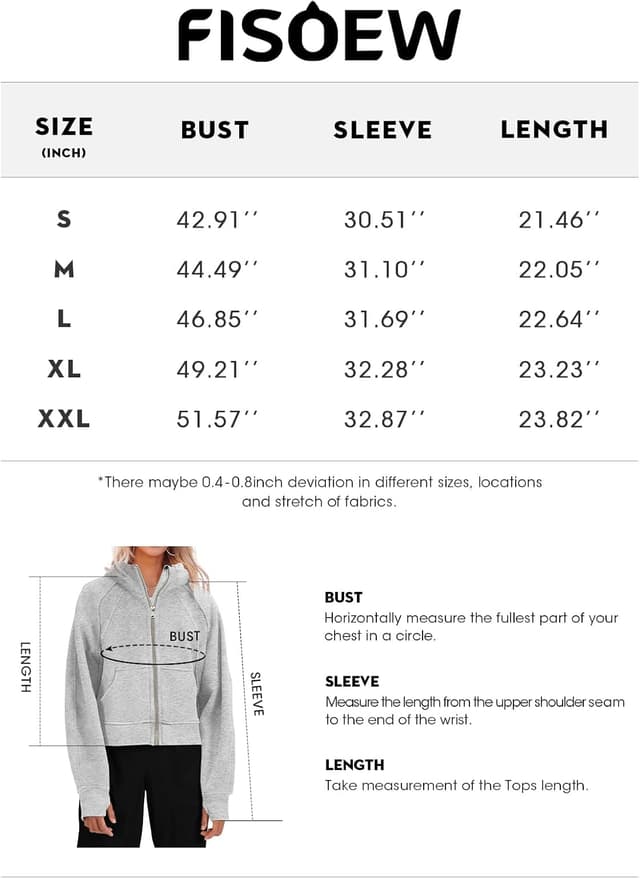 Thumbnail 5 de Zip Up Sweatshirt Crop Hoodie