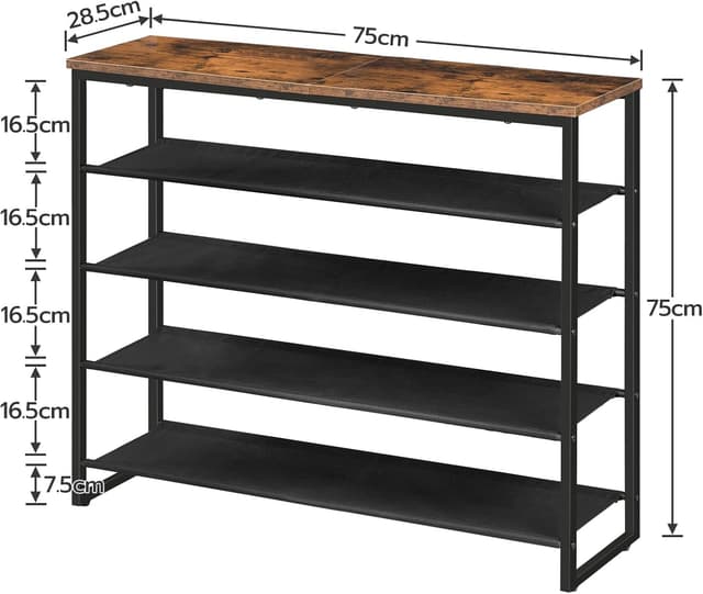 Detalle 1 de HOOBRO EBF50XJ01 scarpiera 5 ripiani per 16–20 paia di scarpe