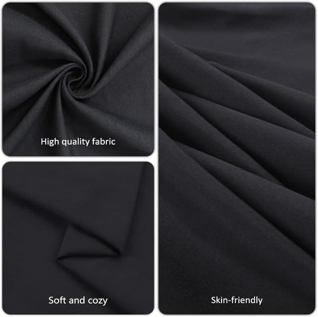Detalle 2 de 8 Pack Black 120-Inch Round Tablecloths (Wrinkle-Resistant Polyester)
