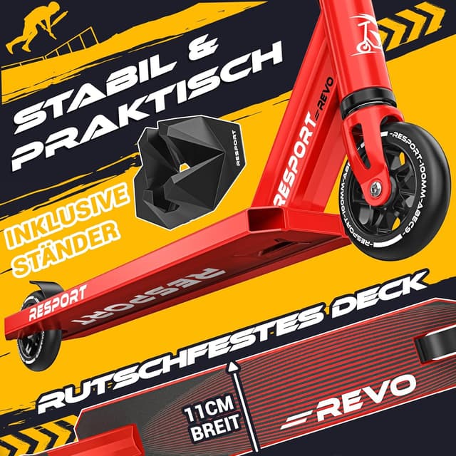 Thumbnail 2 de RE:SPORT REVO Stunt Scooter PRO 100 mm PU Räder