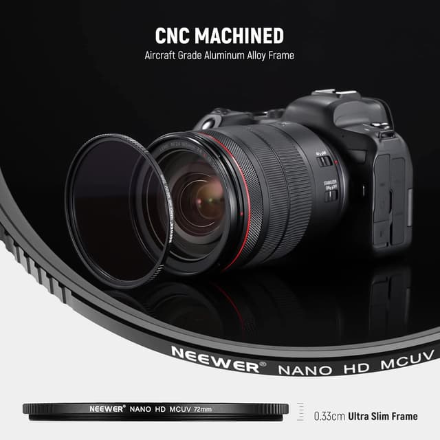 Detalle 2 de Neewer 72mm UV Filter 9H camera lens protection