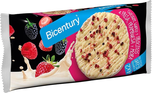 Thumbnail 2 de Bicentury Tortitas de Arroz con Chocolate Blanco y Frutos Rojos 🍫