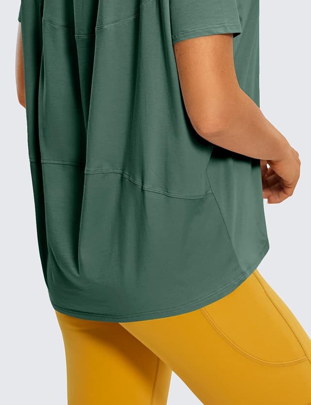 Detalle 2 de CRZ YOGA camicia a maniche corte in cotone Pima con vestibilità ampia per allenamento