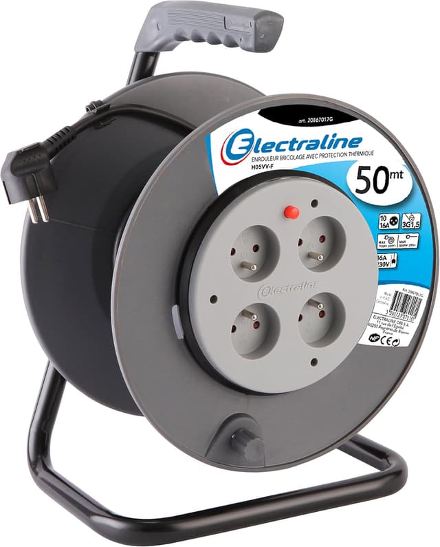 Thumbnail 4 de Electraline 208612 Rallonge 15 m enrouleur