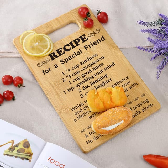 Thumbnail 6 de Best Friend Birthday Gifts Bamboo Cutting Board for Women (Galentine’s, BFF Thank-You Gift)