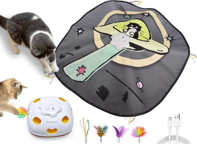 Imagen de GoldenSun Jouet pour Chat 4 en 1 Interactif en OfertitasTOP