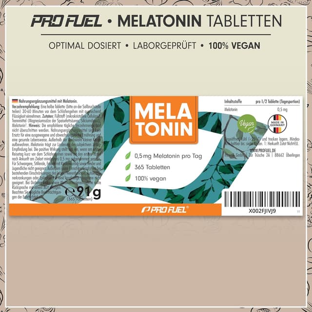 Thumbnail 5 de Melatonin 365 Tabletten 0,5 mg Tagesdosis