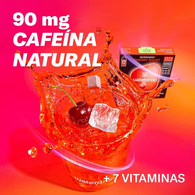Thumbnail 3 de waterdrop® Microdrink Energy Drink 90mg Cafeína Cereza 🍒